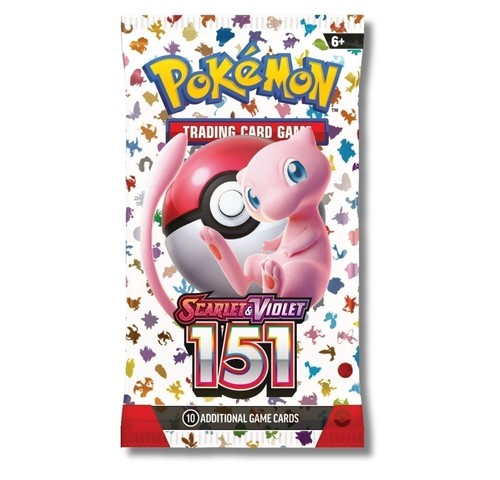Pokémon Scarlet & Violet 151 boosterpakke med Mew på forsiden